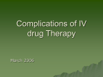 Complications of IV drug Therapy