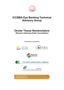 ICCBBA Eye Banking Technical Advisory Group Ocular Tissue