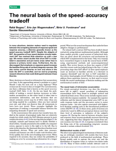 The neural basis of the speed–accuracy tradeoff - Eric