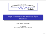 Single Transistor Mixers and Large Signal Distortion