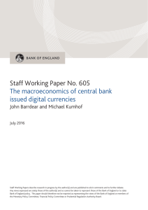 Bank of England Staff Working Paper No. 605