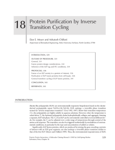 Protein Purification by Inverse Transition Cycling
