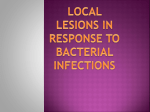 local lesions in response to bacterial infections