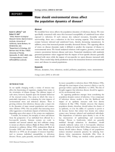 How should environmental stress affect the population dynamics of