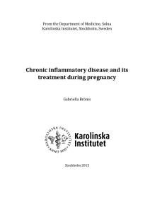 Chronic inflammatory disease and its treatment during pregnancy