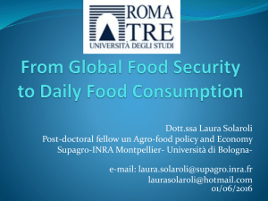 From Global Food Security to Daily Food Consumption