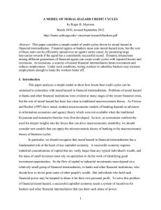 A Model of Moral Hazard Credit Cycles