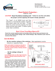 Reed Switch Protection for SureSite Models