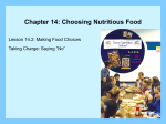 Lesson 14.2: Making Food Choices
