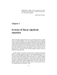 Chapter 3 System of linear algebraic equation