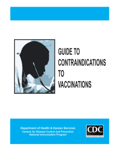 guide to contraindications to vaccinations
