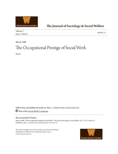 The Occupational Prestige of Social Work