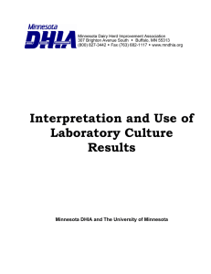 Interpretation and Use of Laboratory Culture Results