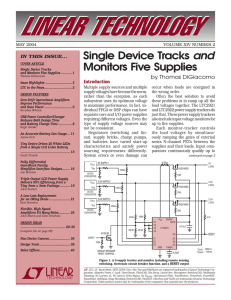 May 2004 Single Device Tracks and Monitors Five Supplies