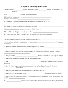 Chapter 7: Electricity Study Guide