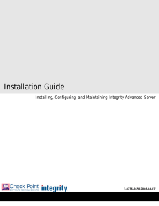 Integrity Advanced Server Installation Guide