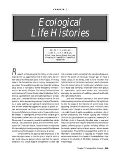 Chapter 7: Ecological Life Histories