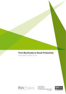 From Big Society to Social Productivity