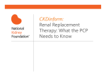 CKDinform: Renal Replacement Therapy: What the PCP Needs to