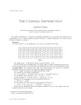 The Uniform Distribution