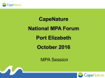 National MPA Forum PE CapeNature October 2016