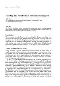 Stability and variability in the marine ecosystem