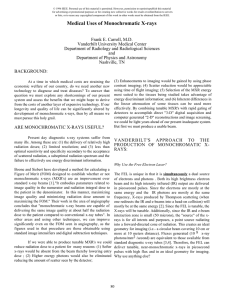 Medical Uses of Monochromatic X-Rays