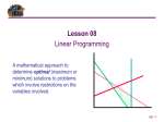Graphical Linear Programming
