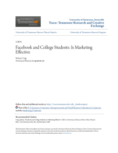 Facebook and College Students: Is Marketing Effective
