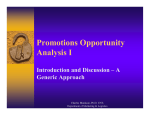 Promotions Opportunity Analysis I