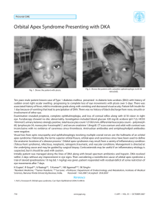 Orbital Apex Syndrome Presenting with DKA