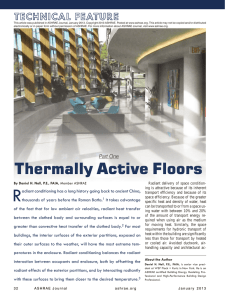Radiant Cooling: Thermally Active Floors