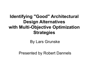 "Good" Architectural Design Alternatives with Multi