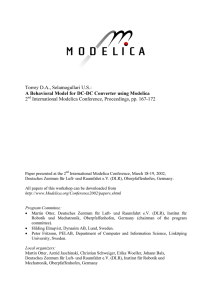 A Behavioral Model for DC-DC Converters using Modelica