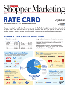 Rate Card - Shopper Marketing Magazine