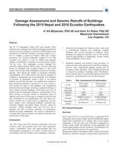 Damage Assessment and Seismic Retrofit of Buildings Following the