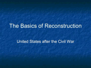 The Basics of Reconstruction