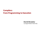 Compilation and basic executions semantics