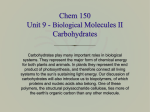 Chem 150 Unit 9 - Biological Molecules II