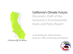 California*s Climate Future: The Governor*s Environmental Goals