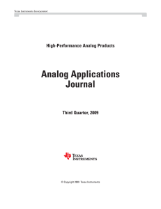 Q3 2009 Issue Analog Applications Journal