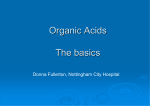 Organic Acids The basics
