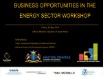 business opportunities in the energy sector workshop