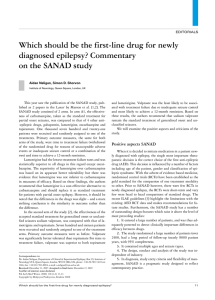 Which should be the first-line drug for newly diagnosed epilepsy