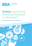 Dietitian, Nutritionist, Nutritional Therapist or Diet Expert