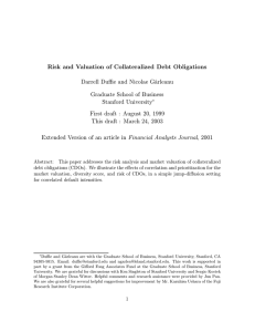 Risk and Valuation of Collateral Debt Obligations