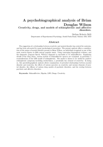 A psychobiographical analysis of Brian Douglas Wilson: Creativity