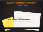 BASIC COMMUNICATION SKILLS