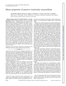 Shear properties of passive ventricular myocardium - AJP