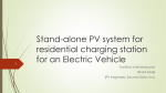 Stand-alone PV system for residential charging station for an Electric